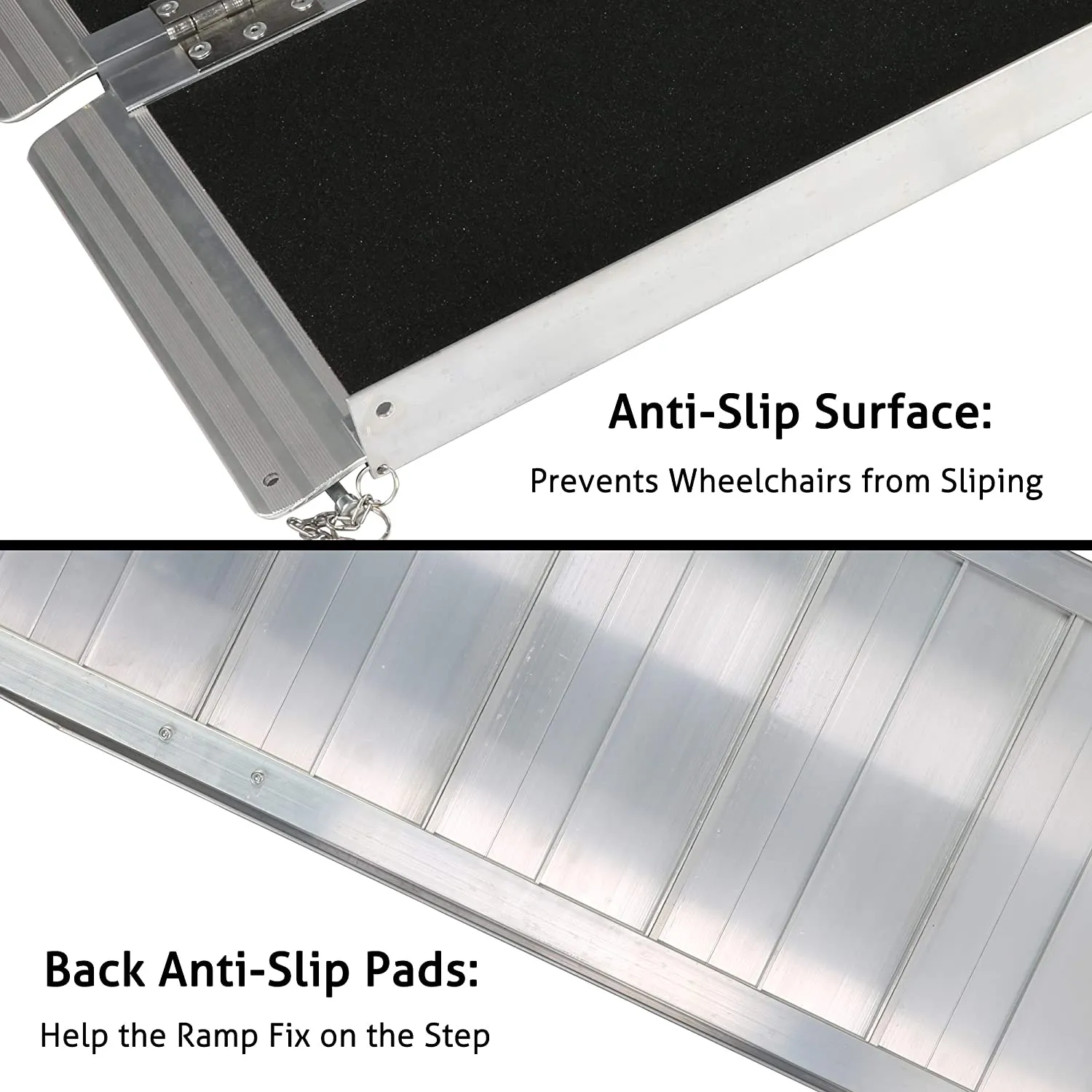 3ft Portable Ramp for Wheelchair Folding Aluminum Alloy Ramp with Handle