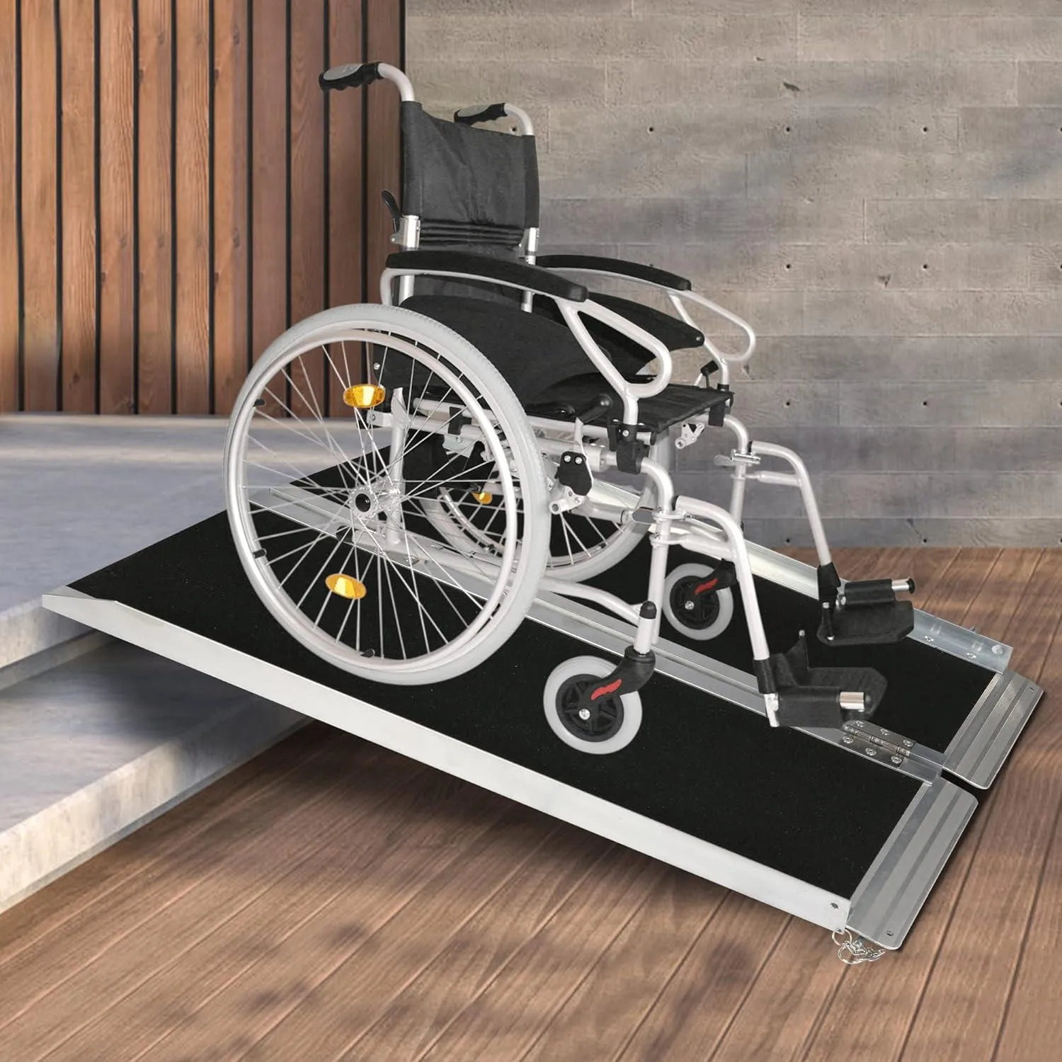 3ft Portable Ramp for Wheelchair Folding Aluminum Alloy Ramp with Handle