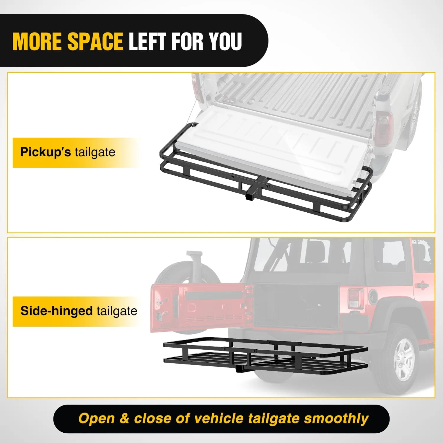 53Inch Hitch Cargo Carrier Fits 2-inch Hitch Receiver