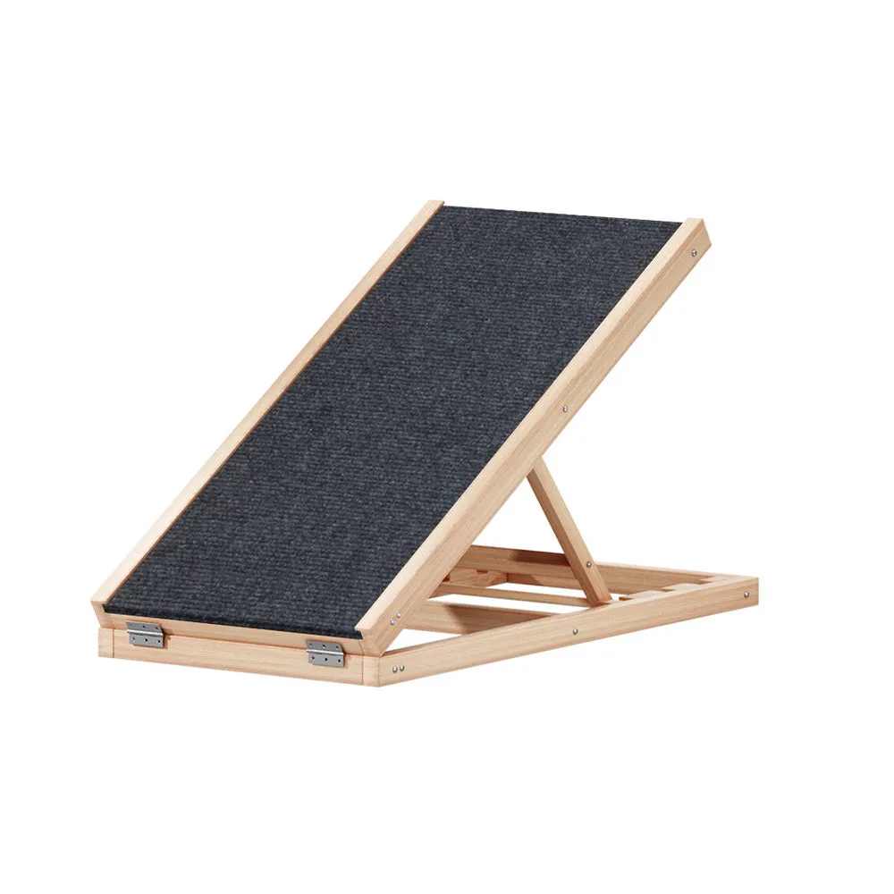 Adjustable Dog Ramp Step, Foldable Wooden for Bed, i.Pet