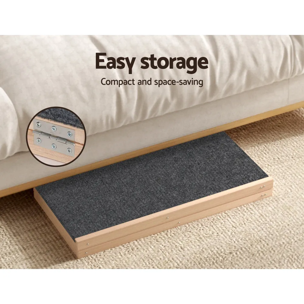 Adjustable Dog Ramp Step, Foldable Wooden for Bed, i.Pet