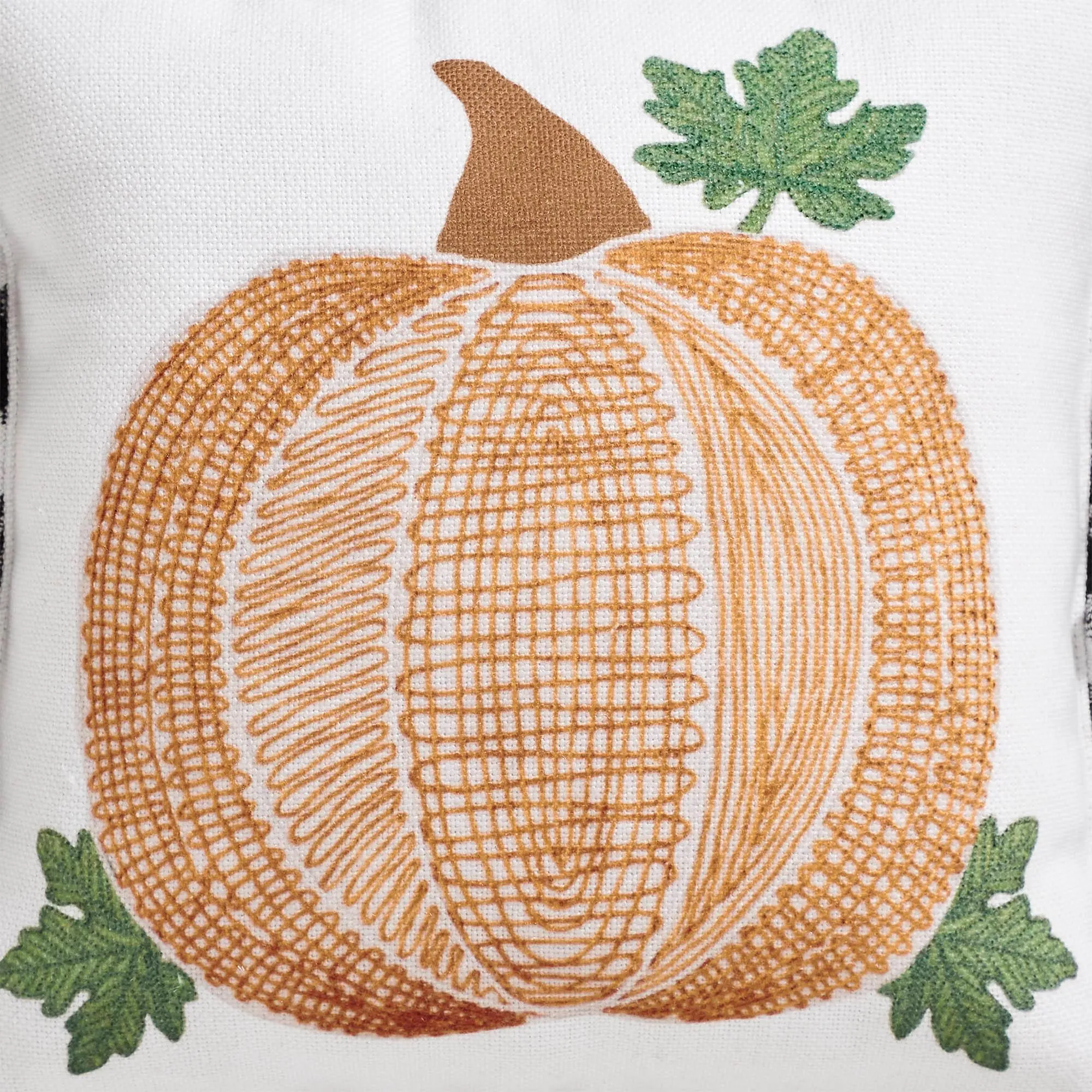 Annie Black Check Pumpkin Pillow 12x12