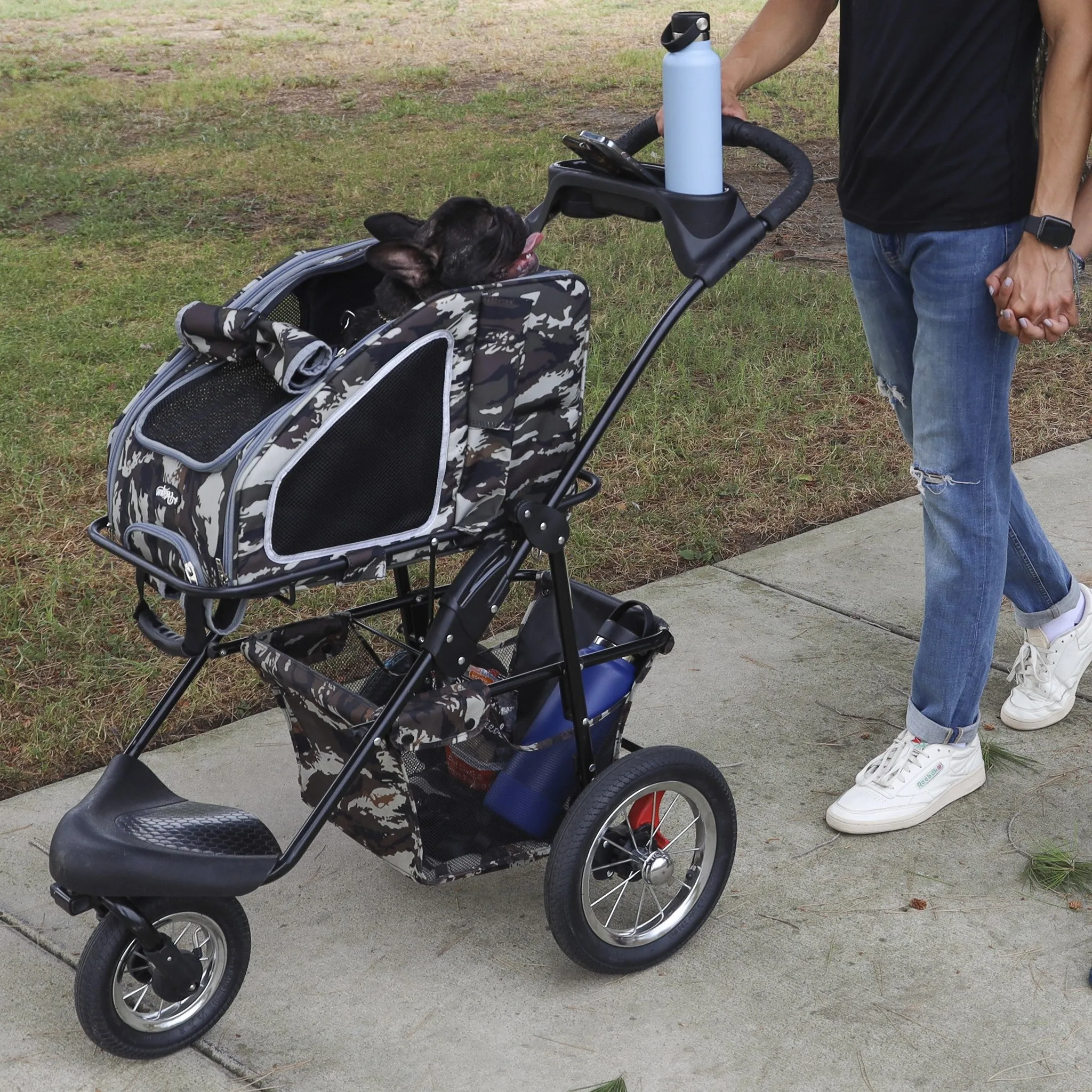 Army Camo 5-in-1 Pet Stroller - Complete Travel System Set
