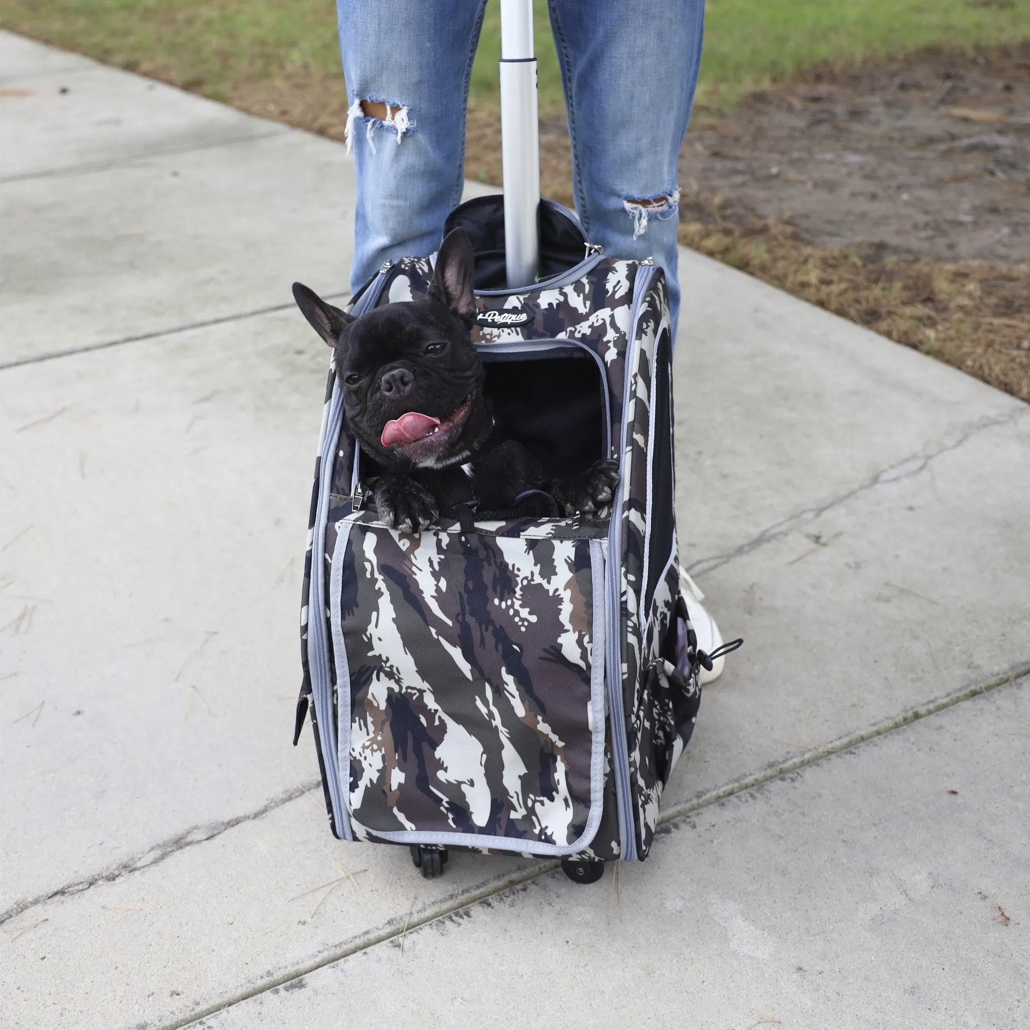 Army Camo 5-in-1 Pet Stroller - Complete Travel System Set
