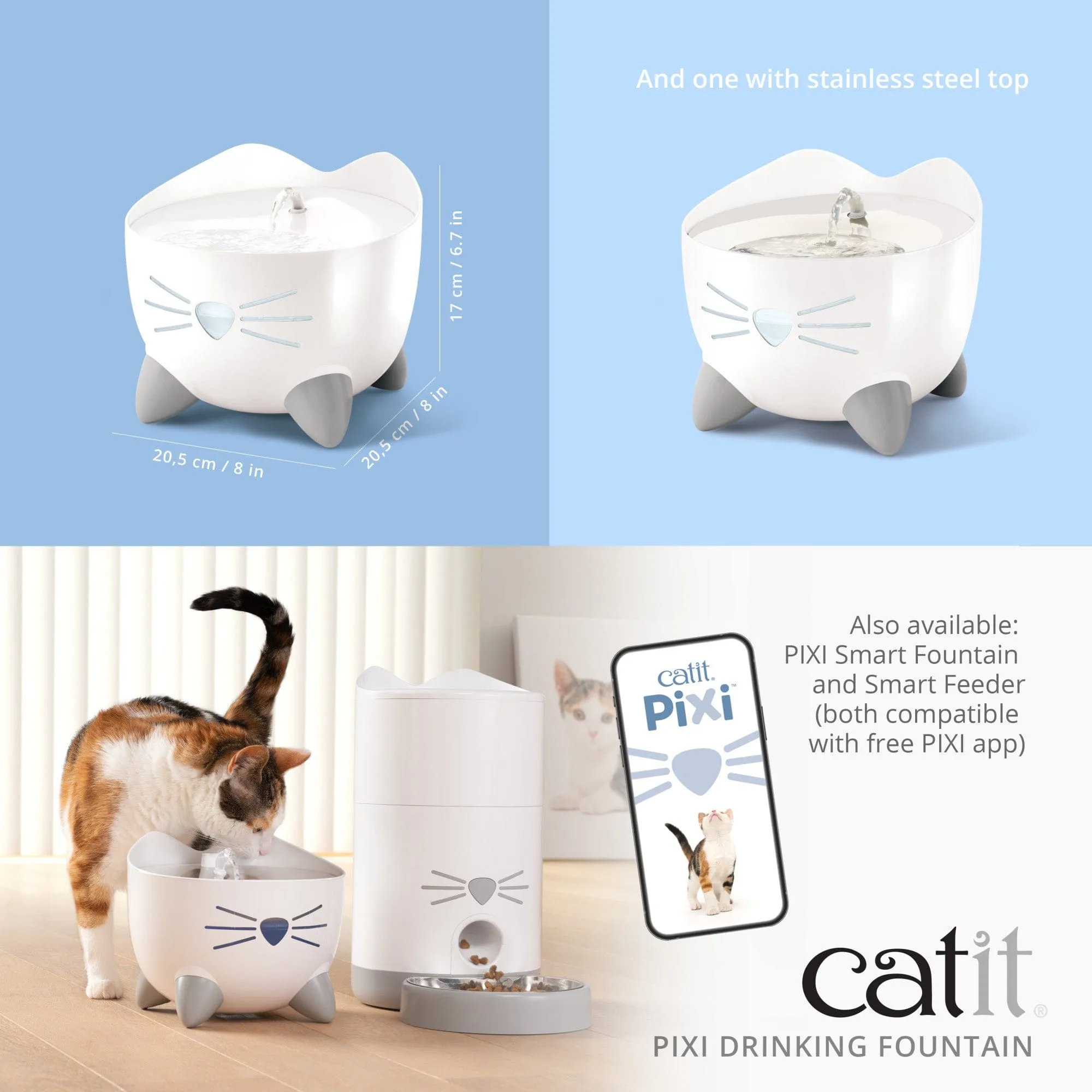 CatIt | Cat & Dog Water Fountain | 2.5l PIXI Design - White