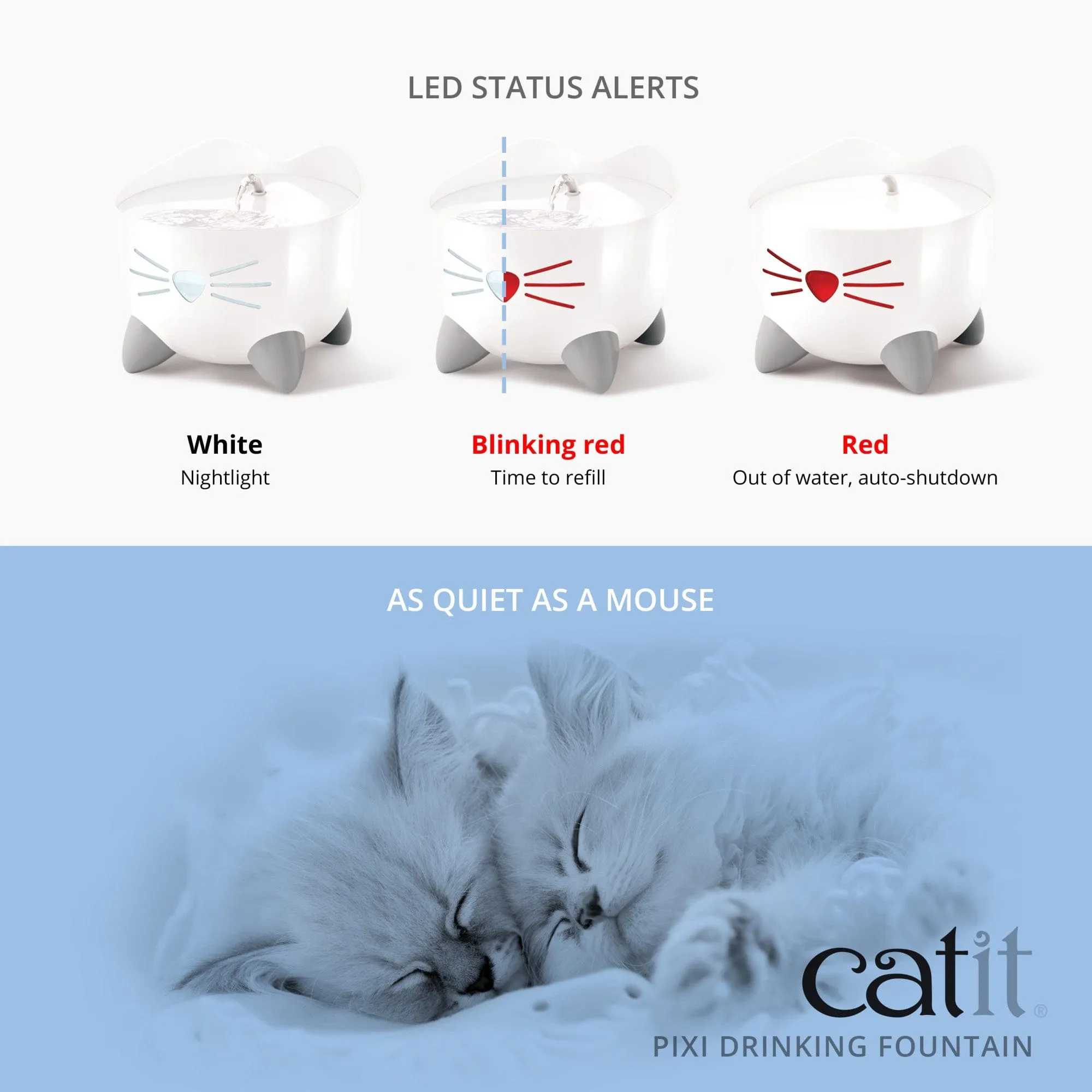 CatIt | Cat & Dog Water Fountain | 2.5l PIXI Design - White