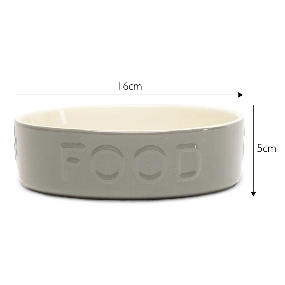 Classic 2 Piece Dog Slow Feeder & Water Bowl Set - 16cm | 15cm - Grey