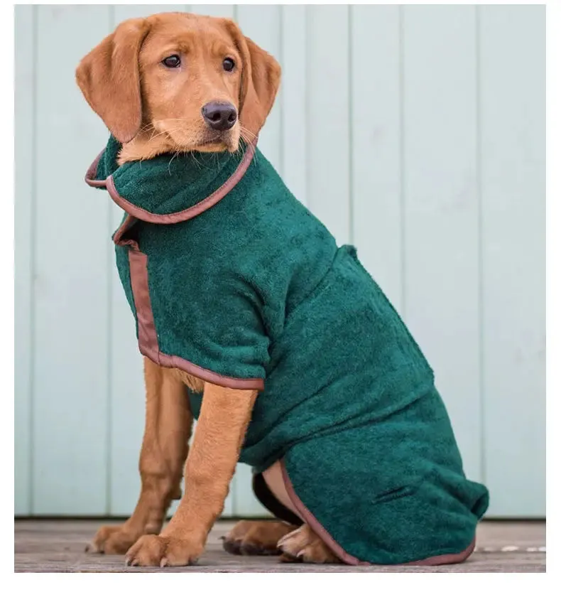 Dog Accessories: Dog Drying Robe Absorbent Bath Towel   Gloves