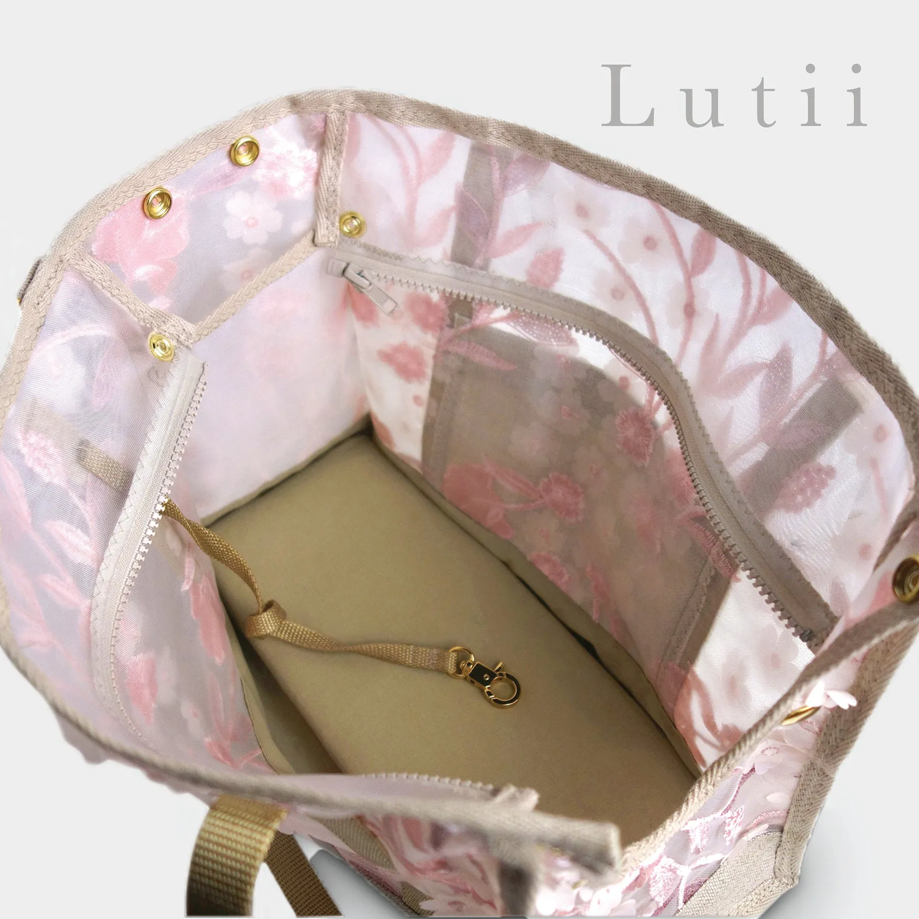 dog carrier, non-overheating, spring/summer lightweight 3D flowered pet tote "SPRING"