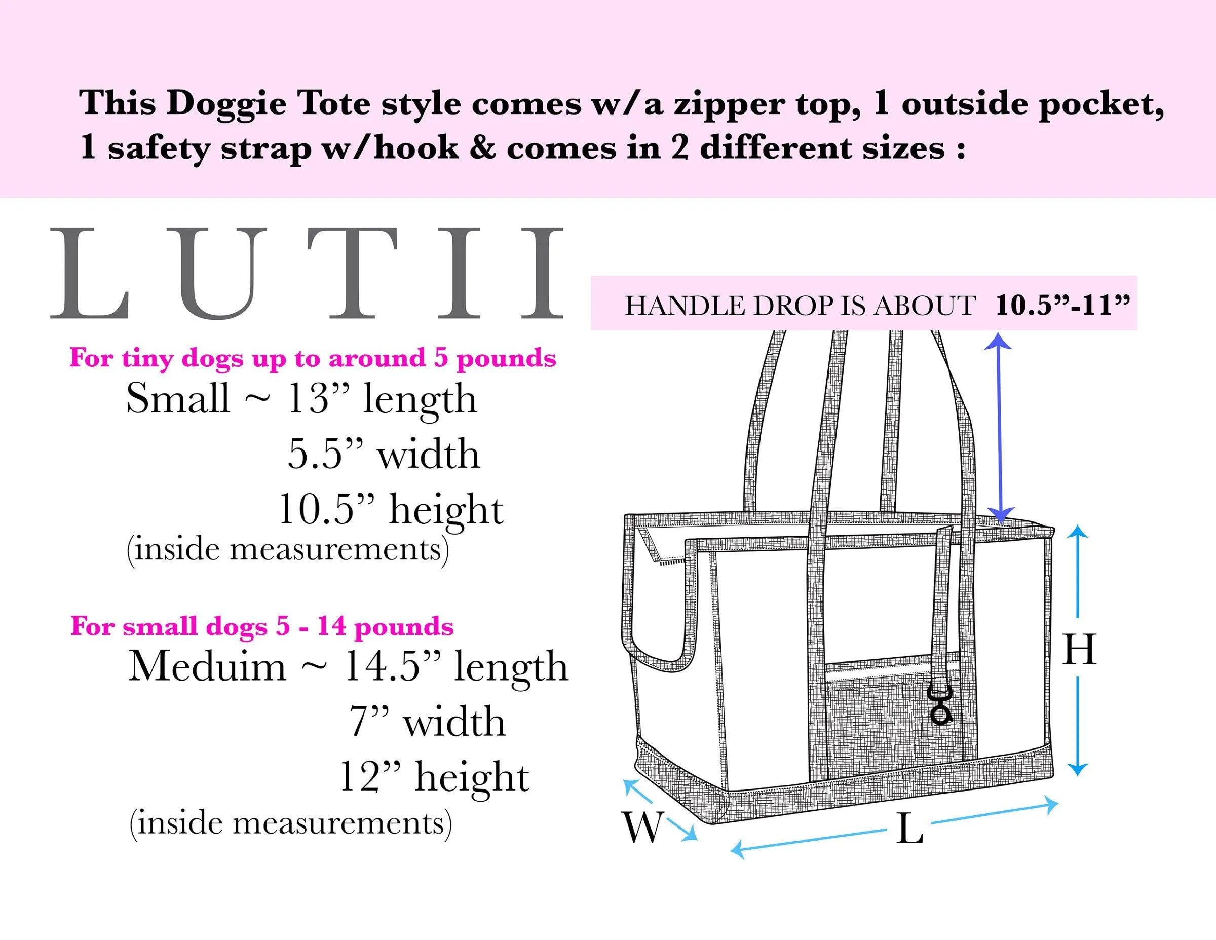 dog carrier, non-overheating, spring/summer lightweight 3D flowered pet tote "SPRING"
