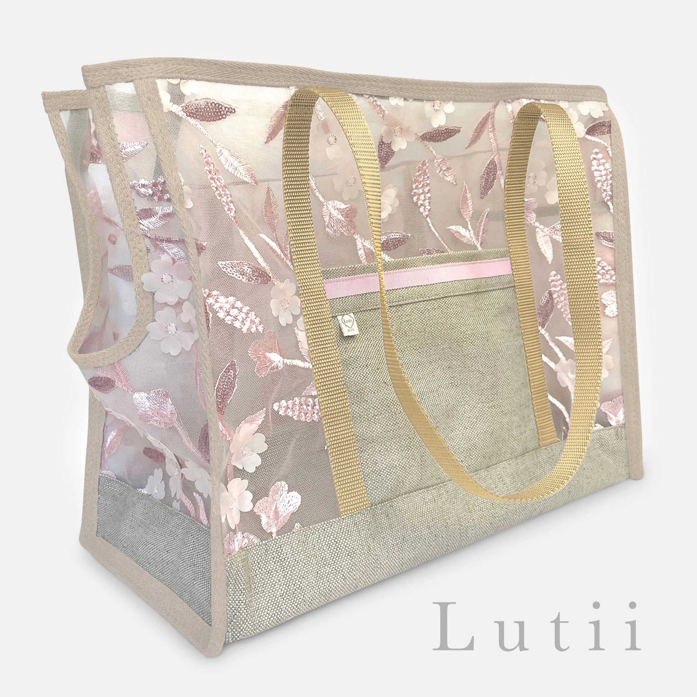 dog carrier, non-overheating, spring/summer lightweight 3D flowered pet tote "SPRING"
