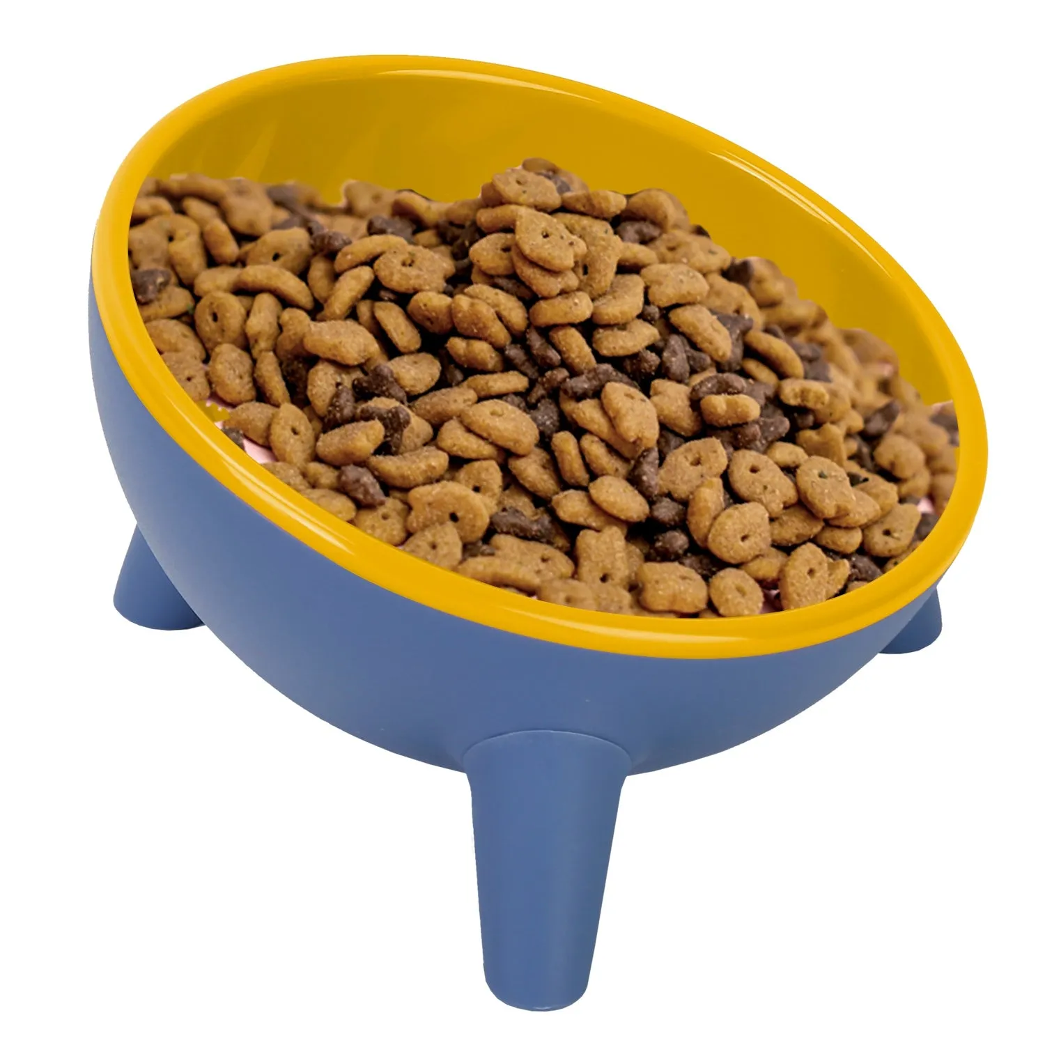 Fresh Fab Finds Raised Tilted Elevated Cat Food Bowl Pet Backflow Prevention Water Dish Feeding Bowl for Cats Small Dogs