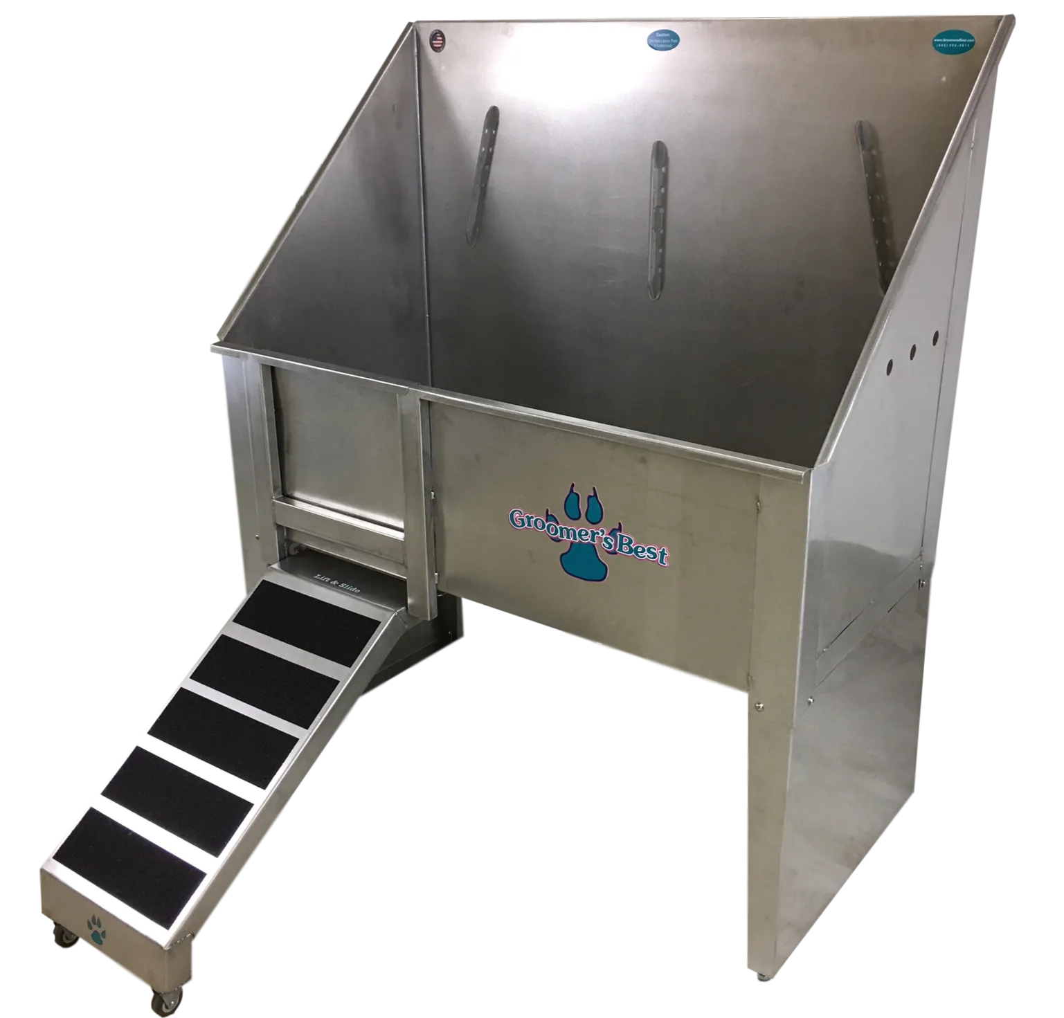 Groomer's Best Stainless Steel Walk-Through Grooming Bath Tub