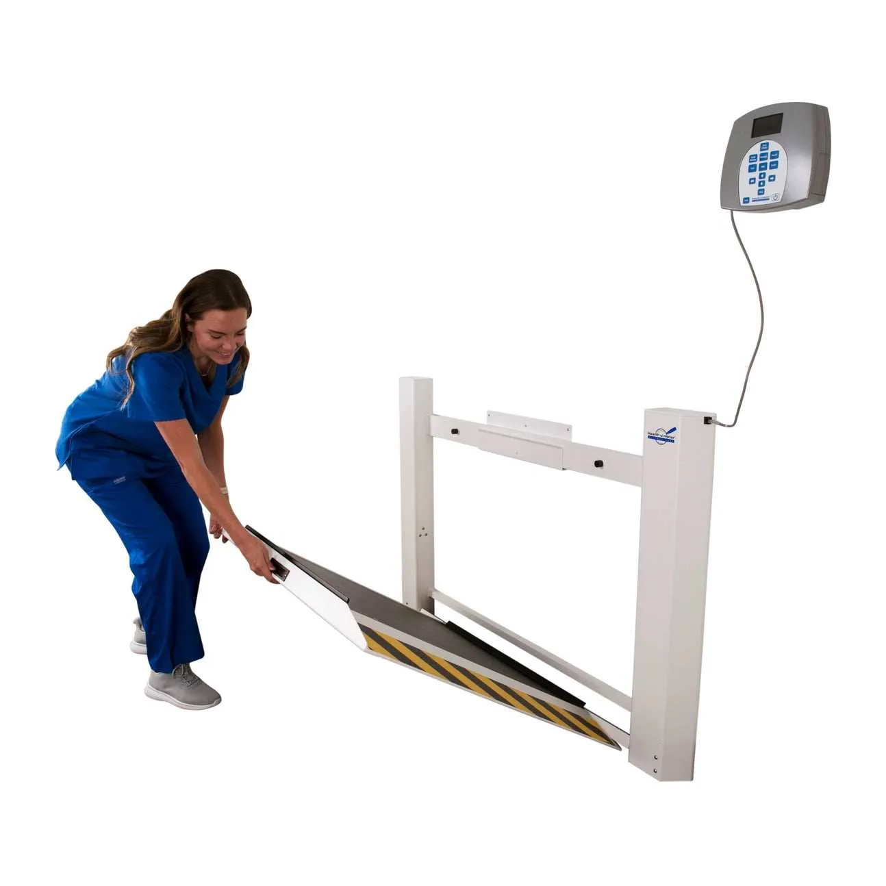Health o Meter Antimicrobial Wall-Mounted Fold-Up Wheelchair Scale
