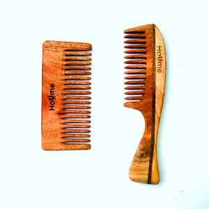 Houme Wooden Neem Hair Comb | Hair Straightening and Frizz Control   Shampoo Comb