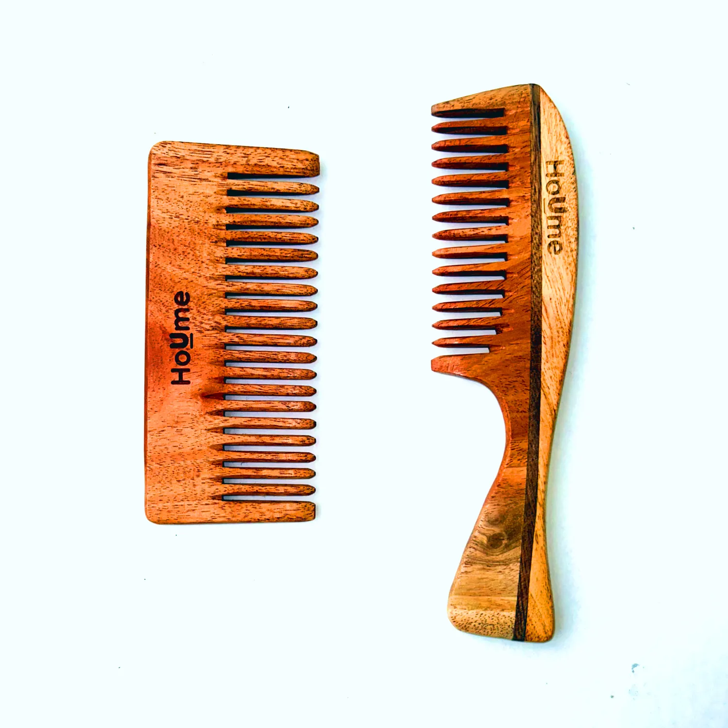 Houme Wooden Neem Hair Comb | Hair Straightening and Frizz Control   Shampoo Comb