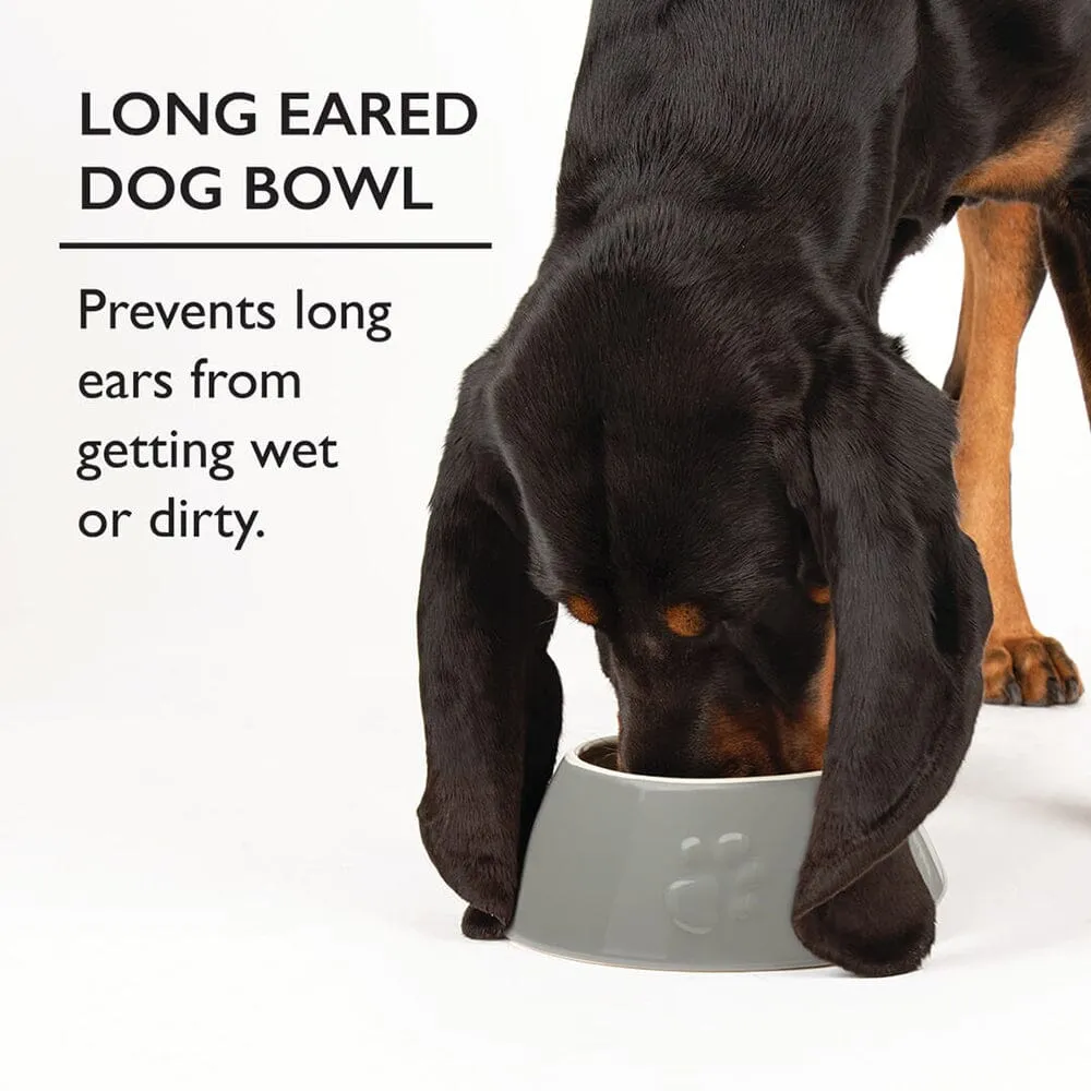Icon 2 Piece Long Eared Dog Food & Water Bowl - Cream