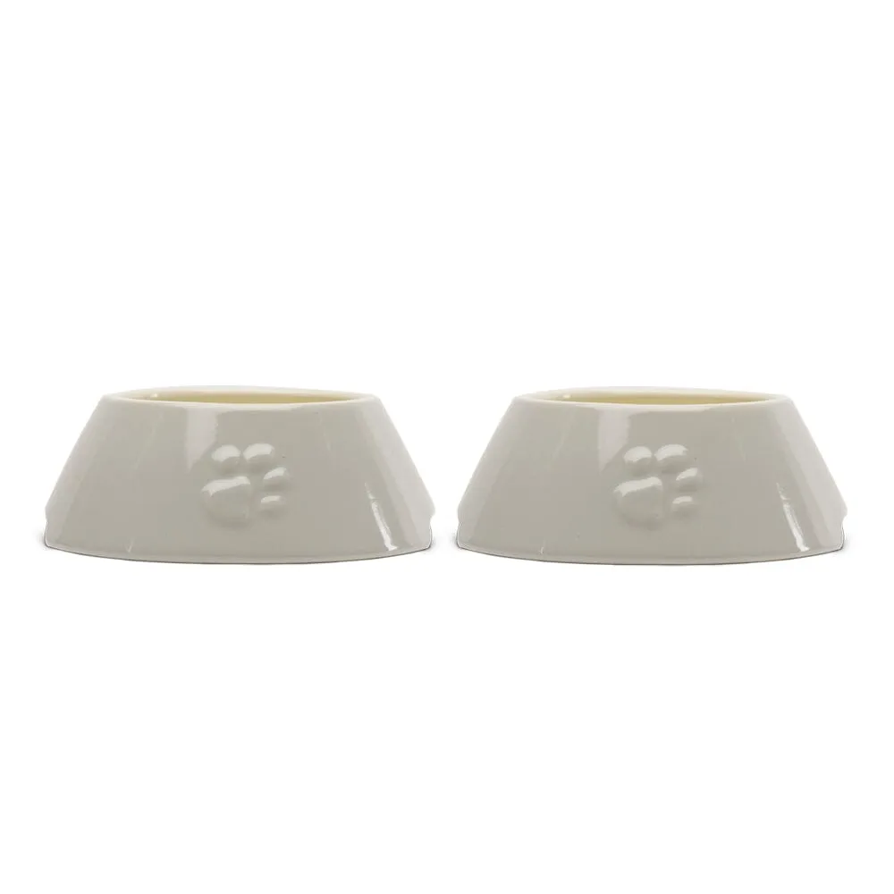 Icon 2 Piece Long Eared Dog Food & Water Bowl