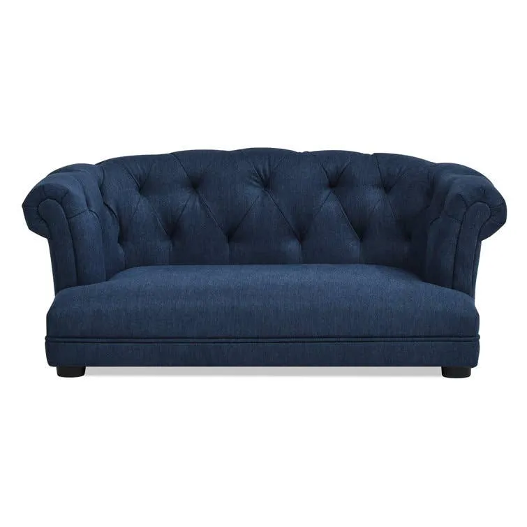 Kiki 36.5" Chesterfield Medium Size Dog Sofa Bed: Uptown Gray