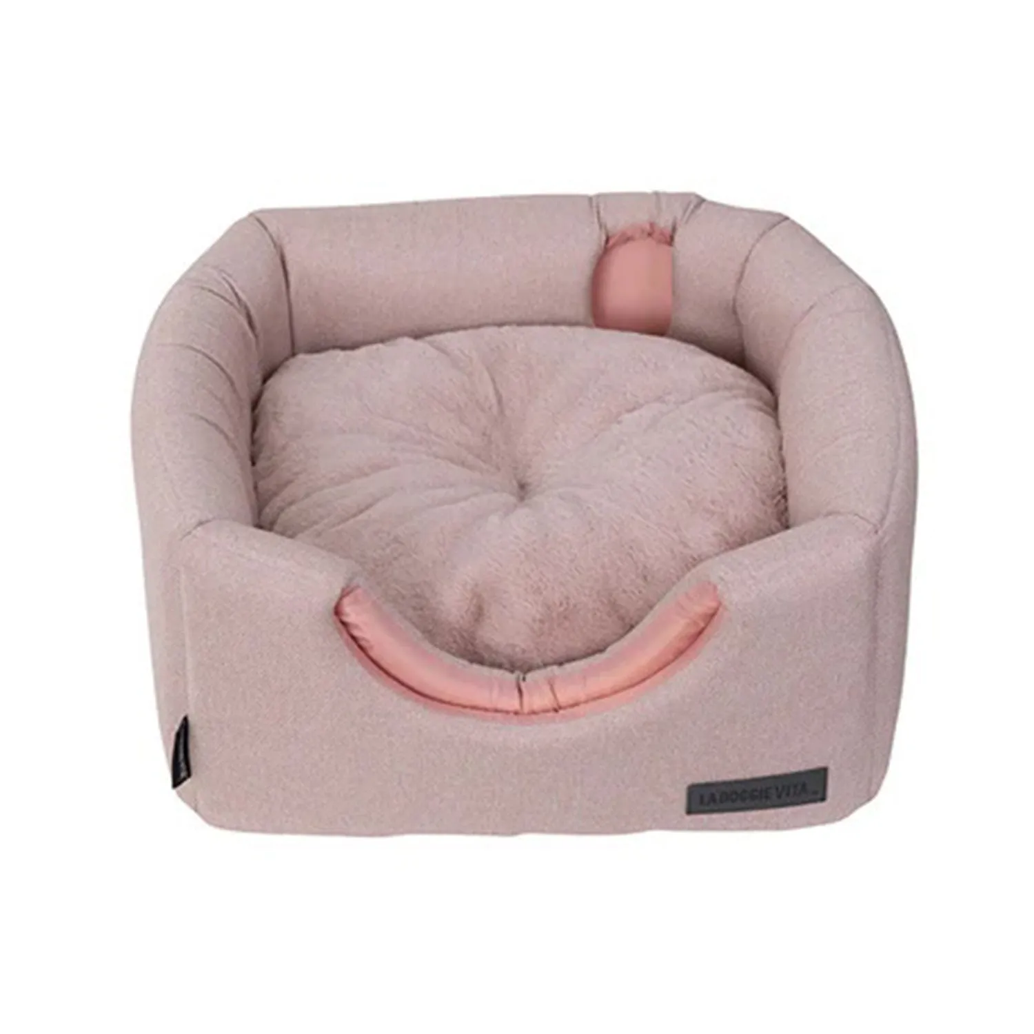 La Doggie Vita Como Pink Cat Cube with Pom Pom