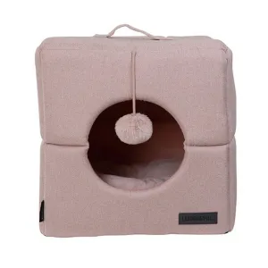 La Doggie Vita Como Pink Cat Cube with Pom Pom