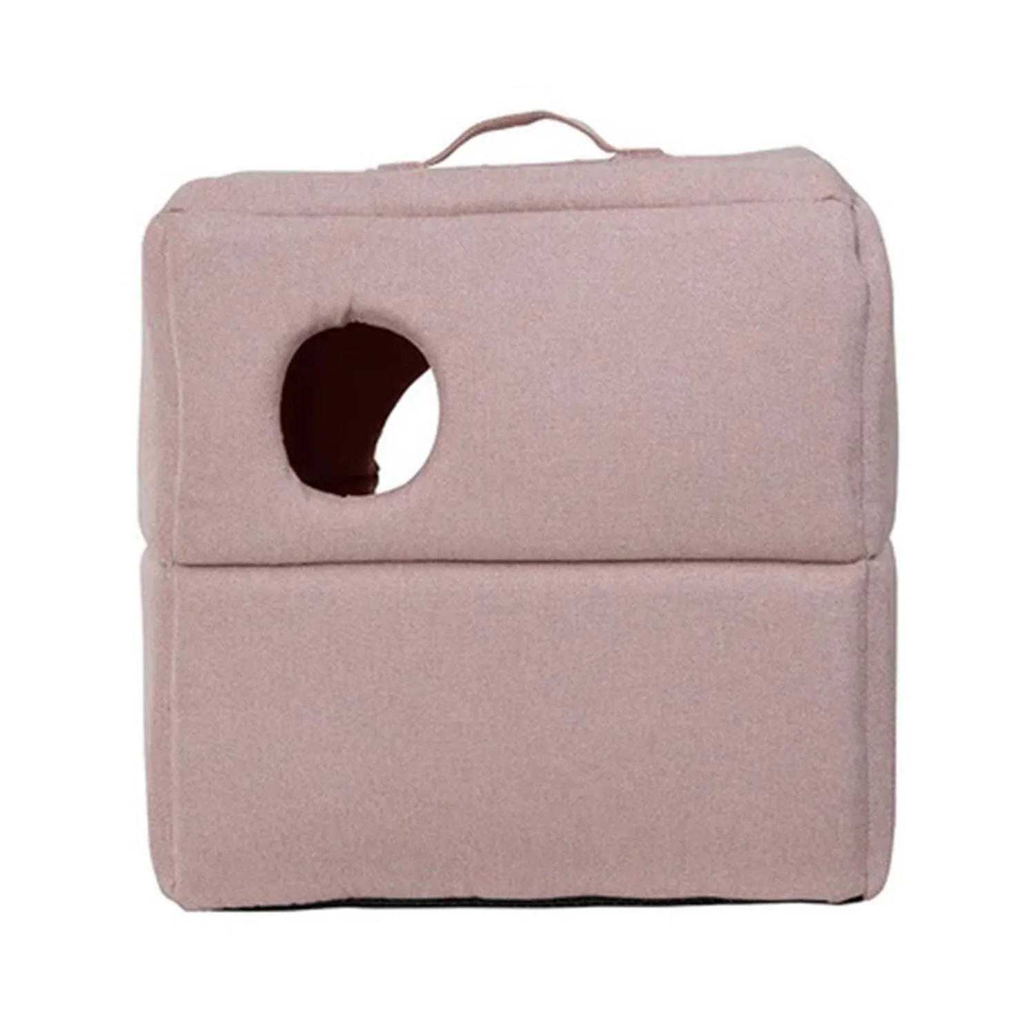 La Doggie Vita Como Pink Cat Cube with Pom Pom