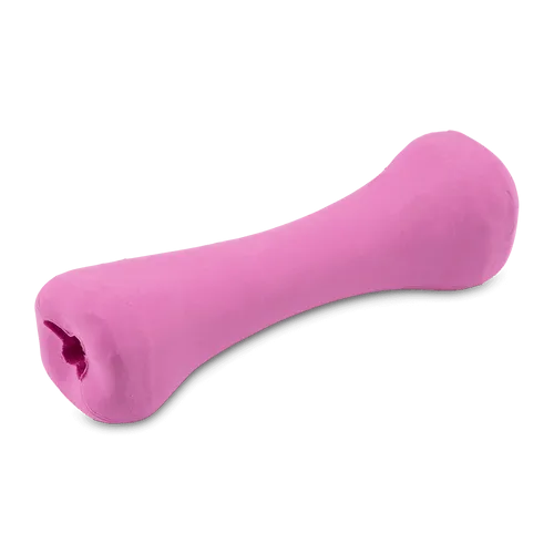 Natural Rubber Bone Eco Dog Toy - Pink