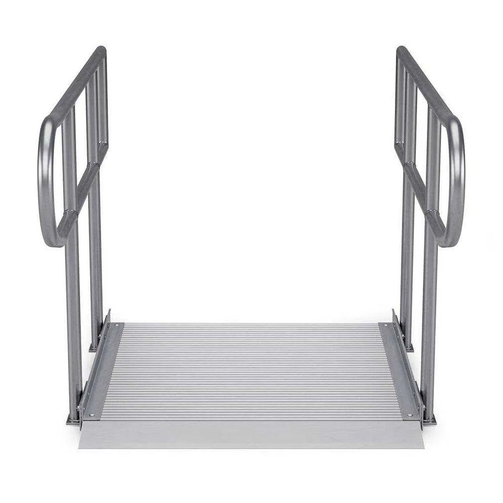 Rampit USA Empower Series Semi-Portable Curb Ramp with Handrails