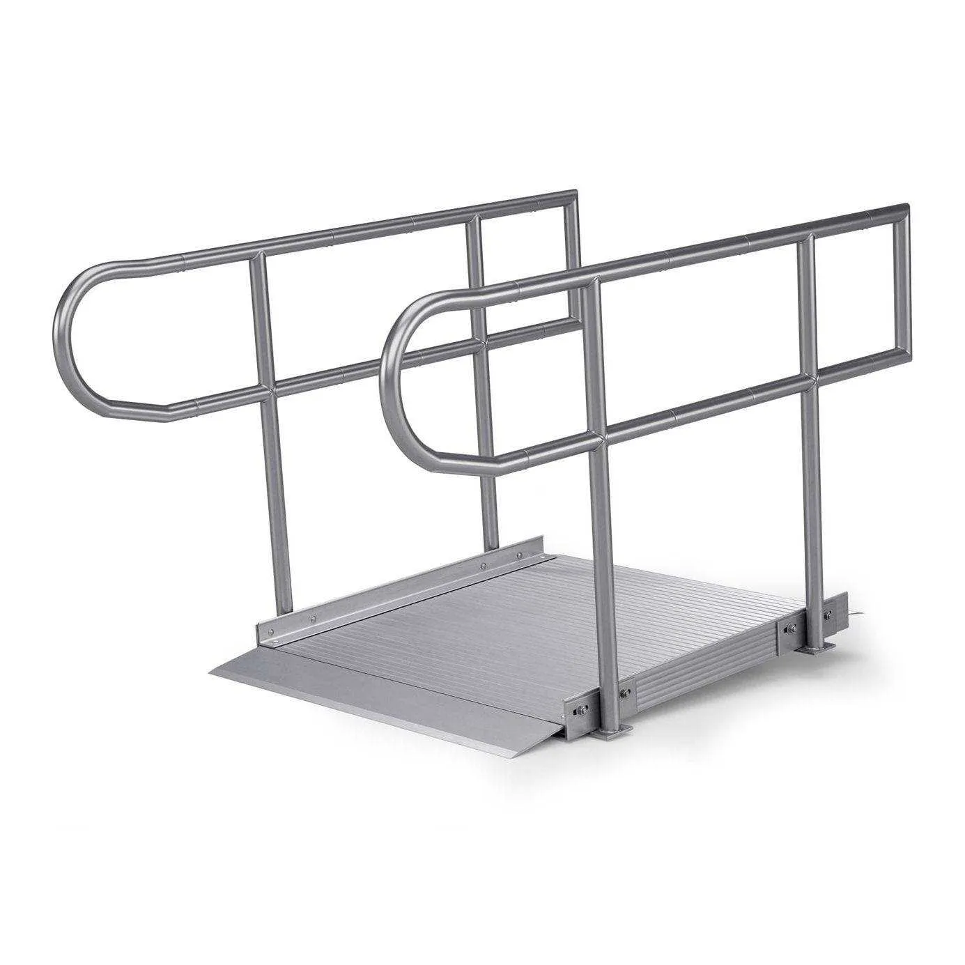 Rampit USA Empower Series Semi-Portable Curb Ramp with Handrails
