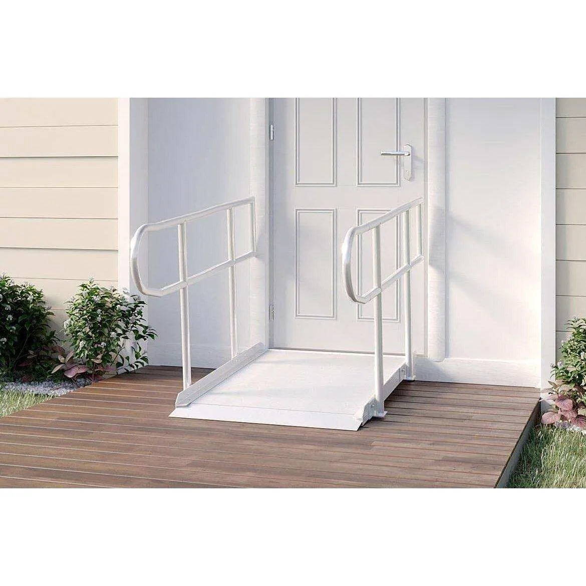 Rampit USA Empower Series Semi-Portable Curb Ramp with Handrails
