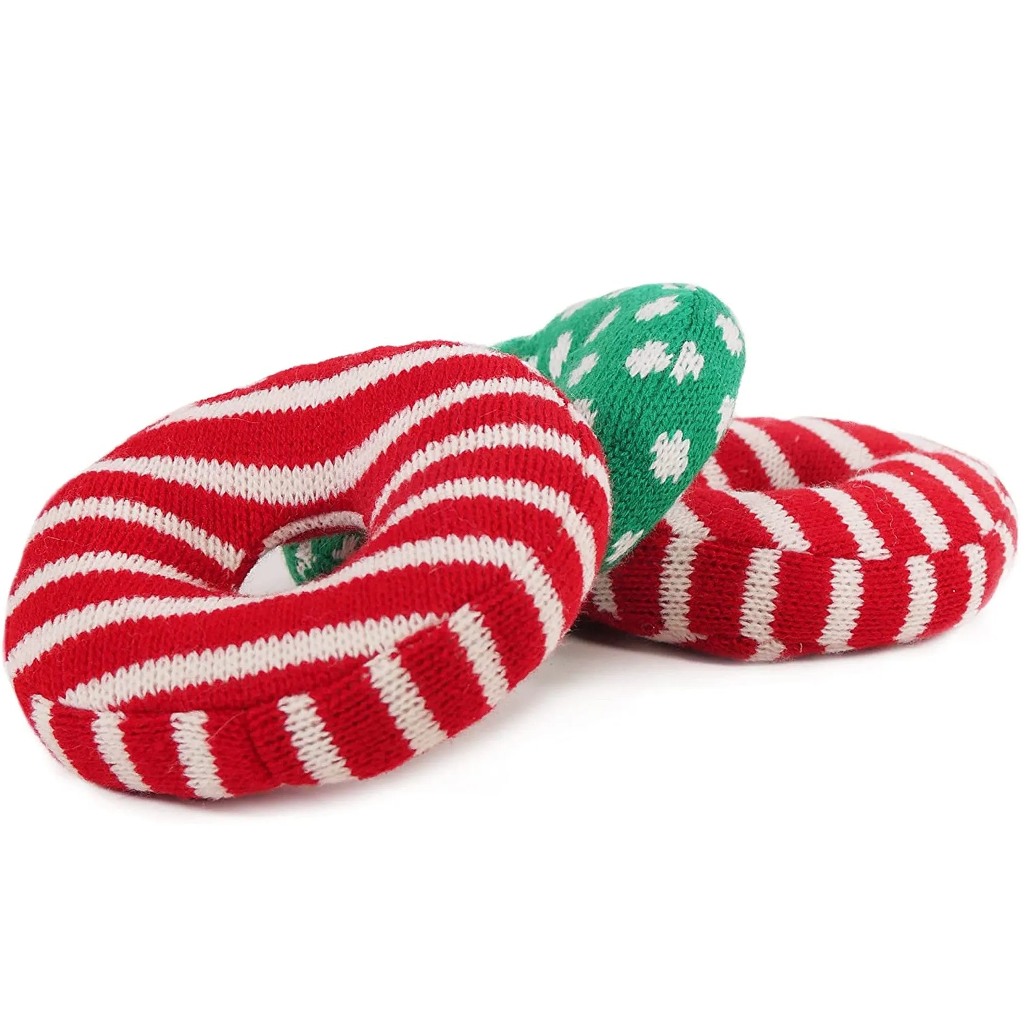 Rosewood Festive Doggy Toy Doughnuts - 3 Pack