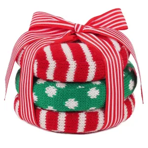 Rosewood Festive Doggy Toy Doughnuts - 3 Pack