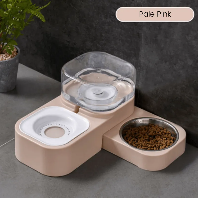 Rotational Compact Pet Food Bowl and Water Feeder