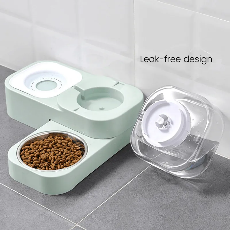 Rotational Compact Pet Food Bowl and Water Feeder