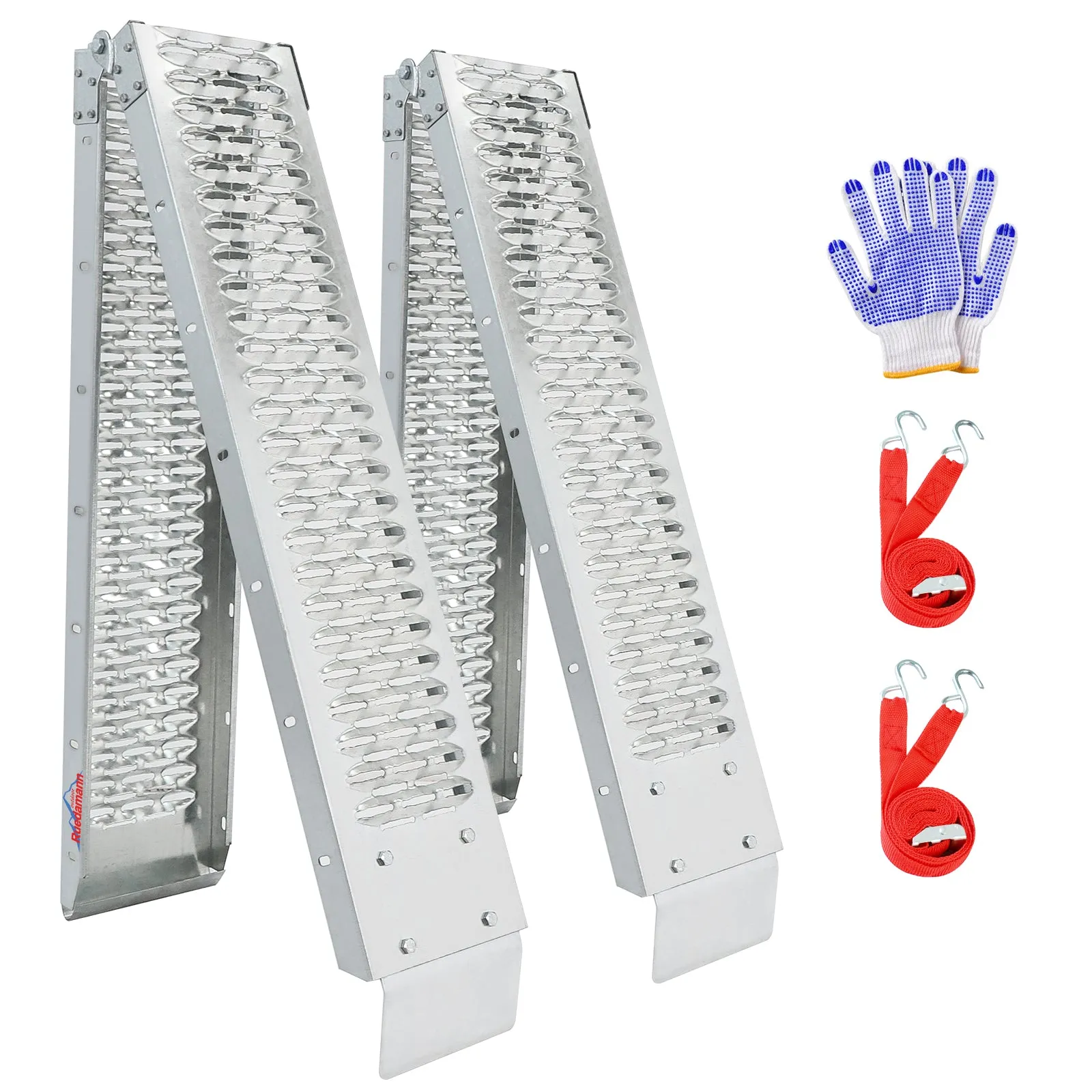 Ruedamann® 83'' x 8.7'' Heavy Duty Steel Loading Ramps for DIY Install 1 Pair