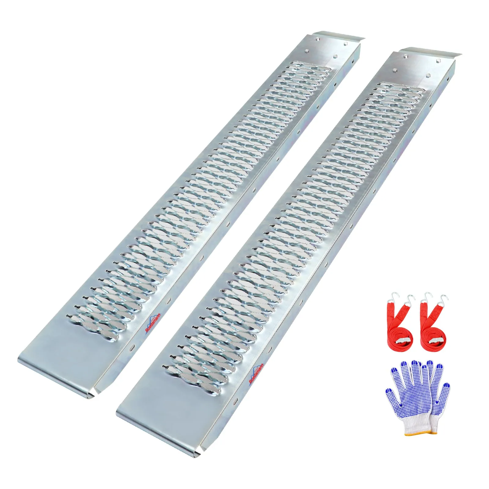 Ruedamann® Steel Loading Ramp with Toothed Surface Heavy Duty  Pack of 2
